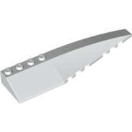 Lego kostka (kostička) 12x3 klín pravý zkosený, bílá (4162779, 6021071)
